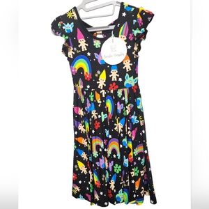 Trolls 90s Print 3/4t - Bamboo Necessities - NWT Twirl Bow Back & Pockets Dress